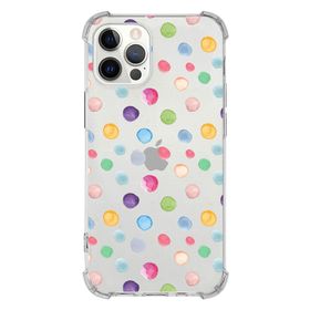 Printify Apple iPhone 12 Pro Uyumlu Water Color 6 Baskılı Şeffaf Köşe Korumalı Antişok Kılıf