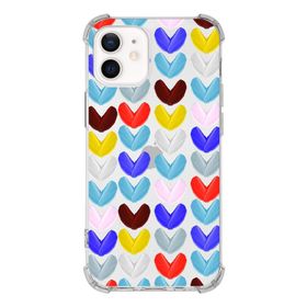 Printify Apple iPhone 12 Uyumlu Water Color 1 Baskılı Şeffaf Köşe Korumalı Antişok Kılıf
