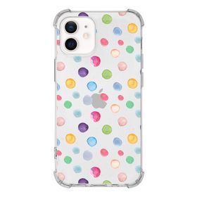 Printify Apple iPhone 12 Uyumlu Water Color 6 Baskılı Şeffaf Köşe Korumalı Antişok Kılıf