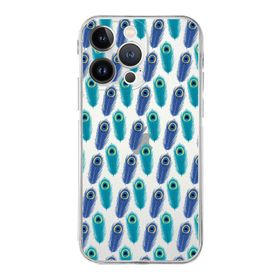 Printify Apple iPhone 13 Pro Max Uyumlu Nazar Boncuğu 4 Baskılı Kamera Korumalı Şeffaf Silikon Kılıf