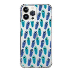 Printify Apple iPhone 13 Pro Uyumlu Nazar Boncuğu 4 Baskılı Şeffaf Köşe Korumalı Antişok Kılıf