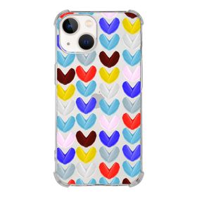 Printify Apple iPhone 13 Uyumlu Water Color 1 Baskılı Şeffaf Köşe Korumalı Antişok Kılıf