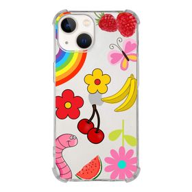 Printify Apple iPhone 13 Uyumlu Water Color 5 Baskılı Şeffaf Köşe Korumalı Antişok Kılıf