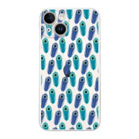 Printify Apple iPhone 14 ile Uyumlu Nazar Boncuğu 4 Baskılı Kamera Korumalı Şeffaf Silikon Kılıf