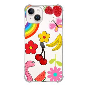 Printify Apple iPhone 14 Plus Uyumlu Water Color 5 Baskılı Şeffaf Köşe Korumalı Antişok Kılıf