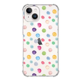 Printify Apple iPhone 14 Uyumlu Water Color 6 Baskılı Şeffaf Köşe Korumalı Antişok Kılıf