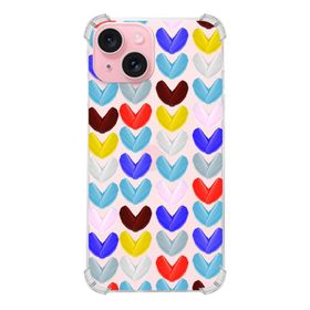 Printify Apple iPhone 15 Plus Uyumlu Water Color 1 Baskılı Şeffaf Köşe Korumalı Antişok Kılıf