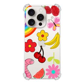Printify Apple iPhone 15 Pro Uyumlu Water Color 5 Baskılı Şeffaf Köşe Korumalı Antişok Kılıf