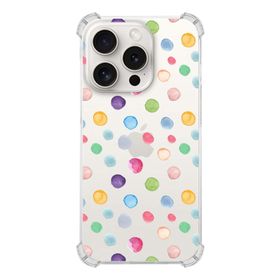 Printify Apple iPhone 15 Pro Uyumlu Water Color 6 Baskılı Şeffaf Köşe Korumalı Antişok Kılıf