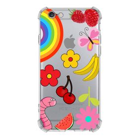 Printify Apple iPhone 6 Plus Uyumlu Water Color 5 Baskılı Şeffaf Köşe Korumalı Antişok Kılıf