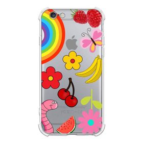 Printify Apple iPhone 6S Uyumlu Water Color 5 Baskılı Şeffaf Köşe Korumalı Antişok Kılıf