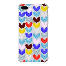 Printify Apple iPhone 7 Plus Uyumlu Water Color 1 Baskılı Şeffaf Köşe Korumalı Antişok Kılıf