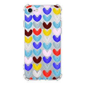 Printify Apple iPhone 7 Uyumlu Water Color 1 Baskılı Şeffaf Köşe Korumalı Antişok Kılıf