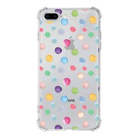 Printify Apple iPhone 8 Plus Uyumlu Water Color 6 Baskılı Şeffaf Köşe Korumalı Antişok Kılıf