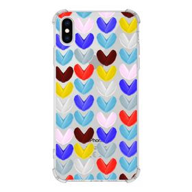 Printify Apple iPhone X Uyumlu Water Color 1 Baskılı Şeffaf Köşe Korumalı Antişok Kılıf
