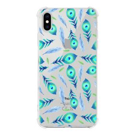 Printify Apple iPhone XS Max Uyumlu Nazar Boncuğu 3 Baskılı Şeffaf Köşe Korumalı Antişok Kılıf