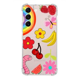 PrintiFy Galaxy S22 Plus Uyumlu Water Color 5 Baskılı Şeffaf Köşe Korumalı Antişok Kılıf