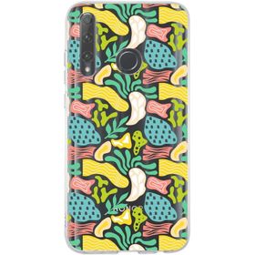 Printify Huawei Honor 20 Lite İle Uyumlu 1mm Kapak Memphis Desen Tasarımlı Şeffaf Silikon Cep Telefonu Kılıfı