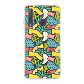 Printify Huawei Honor 20 Lite İle Uyumlu 1mm Kapak Memphis Desen Tasarımlı Şeffaf Silikon Cep Telefonu Kılıfı