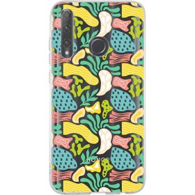 Printify Huawei Honor 20 Lite İle Uyumlu 1mm Kapak Memphis Desen Tasarımlı Şeffaf Silikon Cep Telefonu Kılıfı