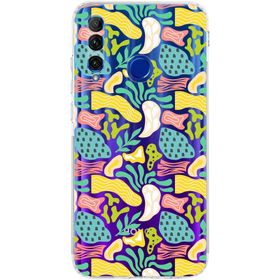 Printify Huawei Honor 20 Lite Uyumlu Kamera Korumalı Kapak Memphis Desen Tasarımlı Şeffaf Cep Telefonu Kılıfı