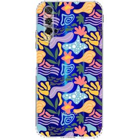 Printify Huawei Honor 20 Uyumlu Kamera Korumalı Kapak Memphis Desen Tasarımlı Şeffaf Cep Telefonu Kılıfı