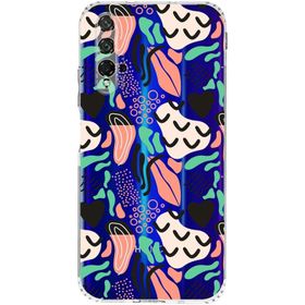 Printify Huawei Honor 20 Uyumlu Kamera Korumalı Kapak Memphis Desen Tasarımlı Şeffaf Cep Telefonu Kılıfı