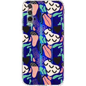 Printify Huawei Honor 20 Uyumlu Kamera Korumalı Kapak Memphis Desen Tasarımlı Şeffaf Cep Telefonu Kılıfı