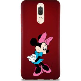 Printify Huawei Mate 10 Lite Soft Premier Kapak Minnie Mouse-F Tasarımlı Silikon Cep Telefonu Kılıfı