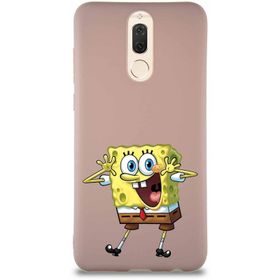 Printify Huawei Mate 10 Lite Soft Premier Kapak Sünger Bob Tasarımlı Silikon Cep Telefonu Kılıfı