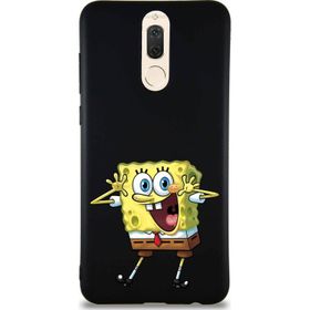 Printify Huawei Mate 10 Lite Soft Premier Kapak Sünger Bob Tasarımlı Silikon Cep Telefonu Kılıfı