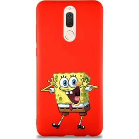 Printify Huawei Mate 10 Lite Soft Premier Kapak Sünger Bob Tasarımlı Silikon Cep Telefonu Kılıfı