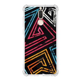PrintiFy Huawei Mate 10 Lite Uyumlu Köşe Korumalı Antişok Kapak Eskitme Tasarımlı Şeffaf Kılıf