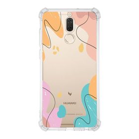 PrintiFy Huawei Mate 10 Lite Uyumlu Köşe Korumalı Antişok Kapak Karışık Renkler Tasarımlı Şeffaf Kılıf