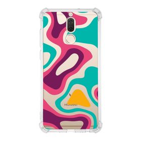 PrintiFy Huawei Mate 10 Lite Uyumlu Köşe Korumalı Antişok Kapak Renkli Desen Tasarımlı Şeffaf Kılıf