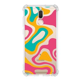 PrintiFy Huawei Mate 10 Lite Uyumlu Köşe Korumalı Antişok Kapak Renkli Desen Tasarımlı Şeffaf Kılıf