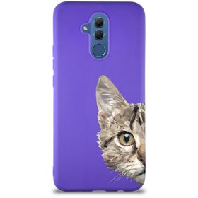Printify Huawei Mate 20 Lite Soft Premier Kapak Catface Tasarımlı Silikon Cep Telefonu Kılıfı