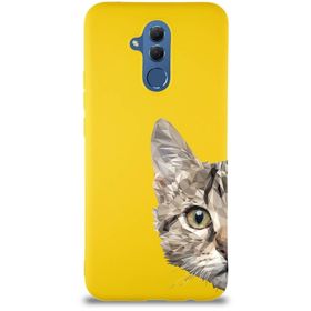 Printify Huawei Mate 20 Lite Soft Premier Kapak Catface Tasarımlı Silikon Cep Telefonu Kılıfı