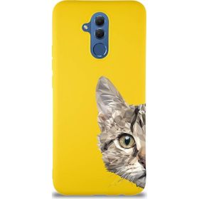 Printify Huawei Mate 20 Lite Soft Premier Kapak Catface Tasarımlı Silikon Cep Telefonu Kılıfı