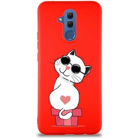 Printify Huawei Mate 20 Lite Soft Premier Kapak Coolcat Tasarımlı Silikon Cep Telefonu Kılıfı