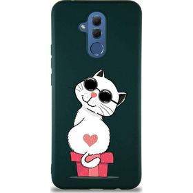 Printify Huawei Mate 20 Lite Soft Premier Kapak Coolcat Tasarımlı Silikon Cep Telefonu Kılıfı