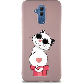Printify Huawei Mate 20 Lite Soft Premier Kapak Coolcat Tasarımlı Silikon Cep Telefonu Kılıfı
