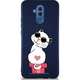 Printify Huawei Mate 20 Lite Soft Premier Kapak Coolcat Tasarımlı Silikon Cep Telefonu Kılıfı