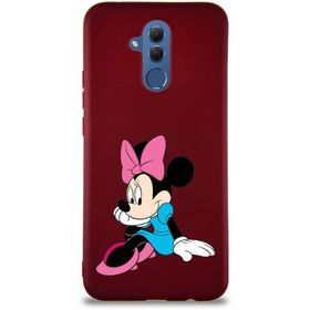 Printify Huawei Mate 20 Lite Soft Premier Kapak Minnie Mouse-E Tasarımlı Silikon Cep Telefonu Kılıfı