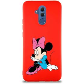 Printify Huawei Mate 20 Lite Soft Premier Kapak Minnie Mouse-E Tasarımlı Silikon Cep Telefonu Kılıfı