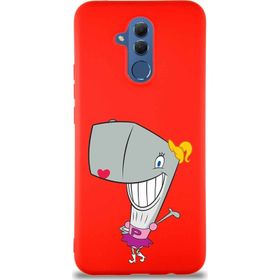 Printify Huawei Mate 20 Lite Soft Premier Kapak Pearl Yengeç Tasarımlı Silikon Cep Telefonu Kılıfı
