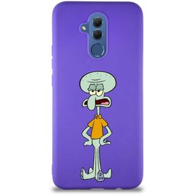Printify Huawei Mate 20 Lite Soft Premier Kapak Squidward Dokunaç Tasarımlı Silikon Cep Telefonu Kılıfı