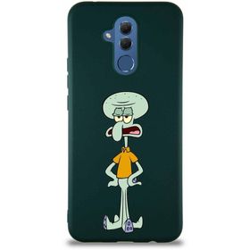 Printify Huawei Mate 20 Lite Soft Premier Kapak Squidward Dokunaç Tasarımlı Silikon Cep Telefonu Kılıfı