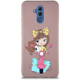 Printify Huawei Mate 20 Lite Soft Premier Kapak Vespagirl Tasarımlı Silikon Cep Telefonu Kılıfı