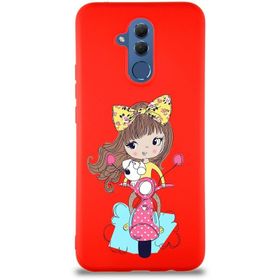 Printify Huawei Mate 20 Lite Soft Premier Kapak Vespagirl Tasarımlı Silikon Cep Telefonu Kılıfı